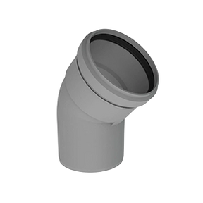 Burgerhout Twinline PP rookgas bocht 100mm 45° 400452144 | CVketel.nl