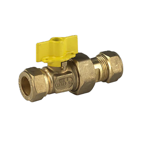 Kogelkraan 15mm knel recht 50805 | CVketel.nl