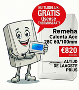 Remeha Calenta Ace 28C 60/100mm + Gratis Remeha qSense modulerende kamerthermostaat S101460 | CVketel.nl